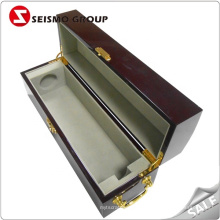 Hinge Lock Made-in-china Luxury Wooden Wine Box for Best